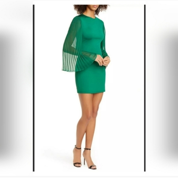 Alice + Olivia Zaya Pleated Stretch Mini  DRESS SIZE 6 NWT $395 - Picture 3 of 16